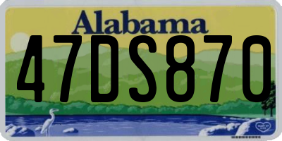 AL license plate 47DS870