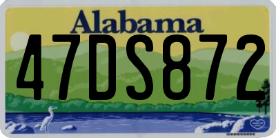 AL license plate 47DS872
