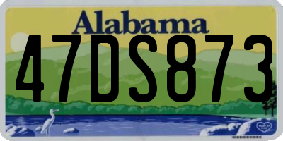 AL license plate 47DS873