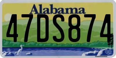 AL license plate 47DS874