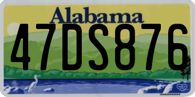 AL license plate 47DS876
