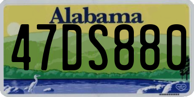 AL license plate 47DS880