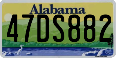 AL license plate 47DS882