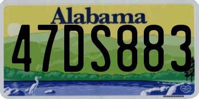 AL license plate 47DS883