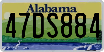 AL license plate 47DS884