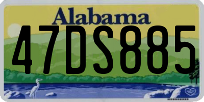AL license plate 47DS885
