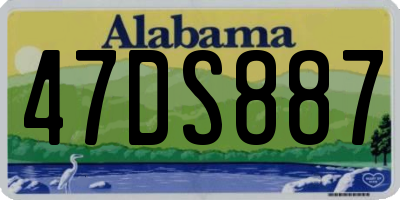 AL license plate 47DS887
