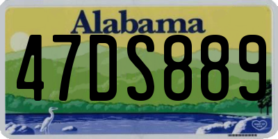 AL license plate 47DS889