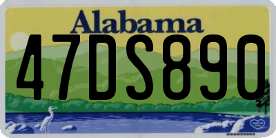 AL license plate 47DS890