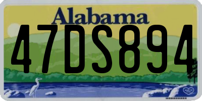 AL license plate 47DS894