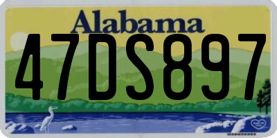 AL license plate 47DS897