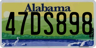 AL license plate 47DS898