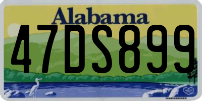 AL license plate 47DS899