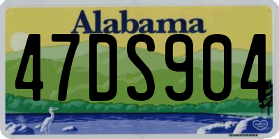 AL license plate 47DS904