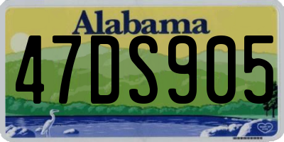 AL license plate 47DS905