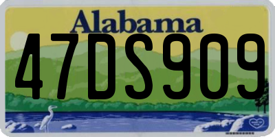 AL license plate 47DS909
