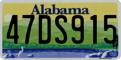AL license plate 47DS915