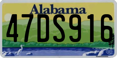 AL license plate 47DS916
