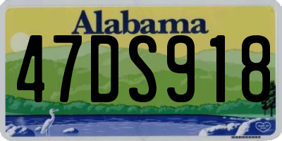 AL license plate 47DS918