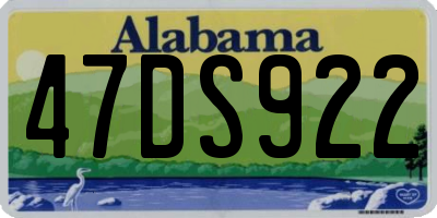 AL license plate 47DS922