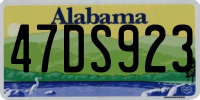 AL license plate 47DS923