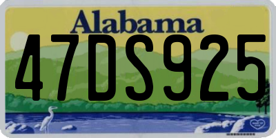 AL license plate 47DS925