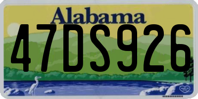 AL license plate 47DS926