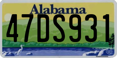 AL license plate 47DS931