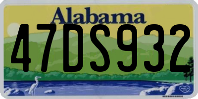 AL license plate 47DS932
