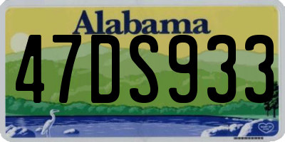 AL license plate 47DS933