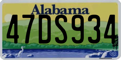 AL license plate 47DS934