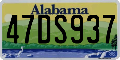 AL license plate 47DS937