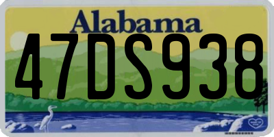 AL license plate 47DS938