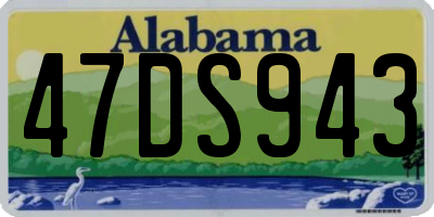 AL license plate 47DS943