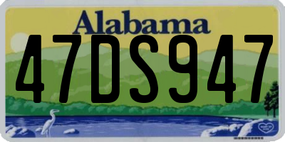 AL license plate 47DS947
