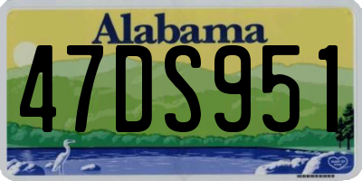 AL license plate 47DS951
