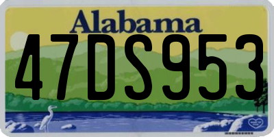 AL license plate 47DS953