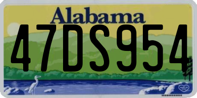 AL license plate 47DS954