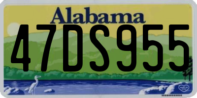 AL license plate 47DS955