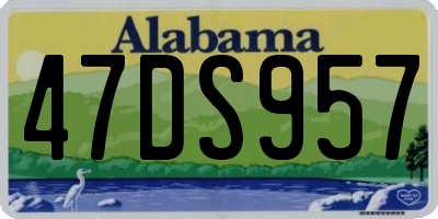 AL license plate 47DS957