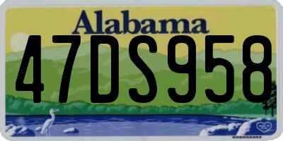 AL license plate 47DS958