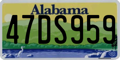 AL license plate 47DS959