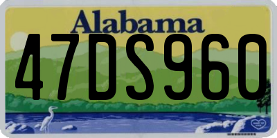 AL license plate 47DS960