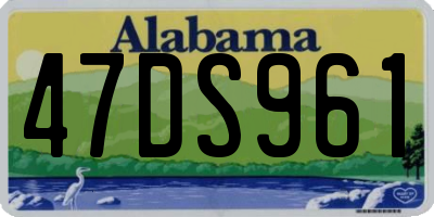 AL license plate 47DS961