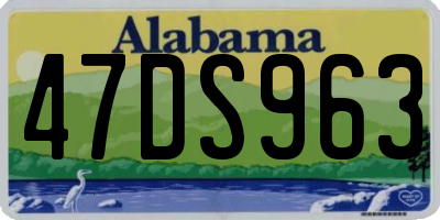 AL license plate 47DS963