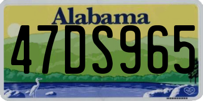 AL license plate 47DS965