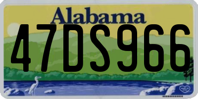 AL license plate 47DS966
