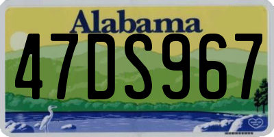 AL license plate 47DS967