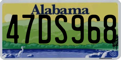 AL license plate 47DS968