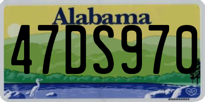 AL license plate 47DS970